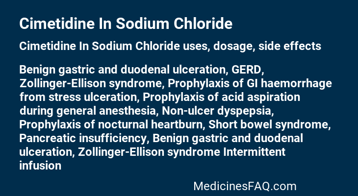 Cimetidine In Sodium Chloride
