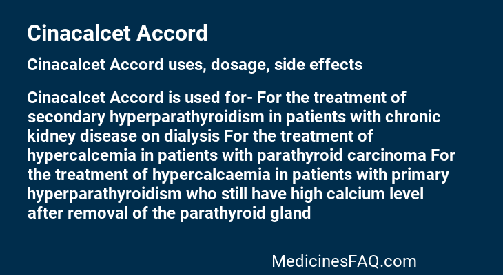 Cinacalcet Accord