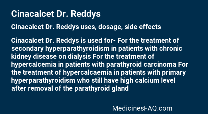 Cinacalcet Dr. Reddys