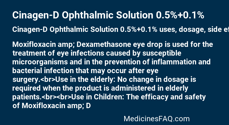 Cinagen-D Ophthalmic Solution 0.5%+0.1%