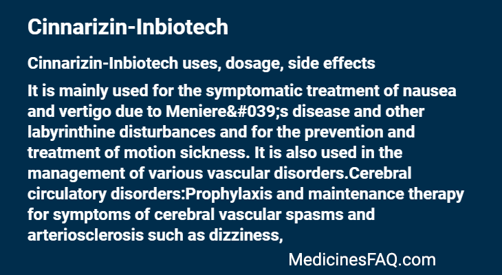 Cinnarizin-Inbiotech