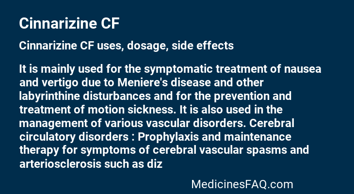 Cinnarizine CF