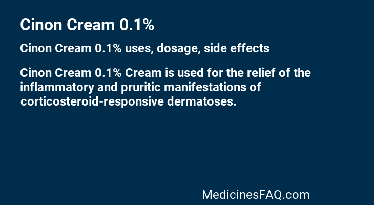 Cinon Cream 0.1%