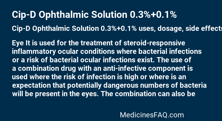 Cip-D Ophthalmic Solution 0.3%+0.1%