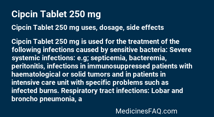 Cipcin Tablet 250 mg