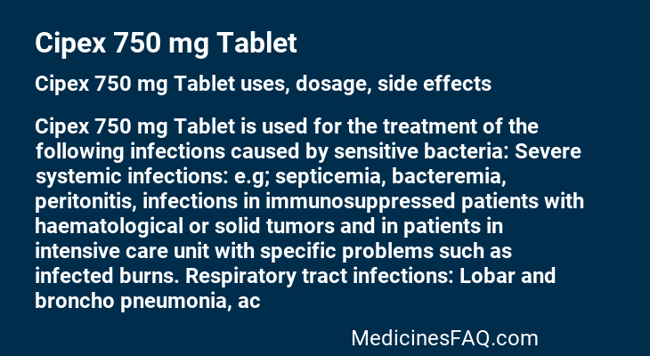 Cipex 750 mg Tablet