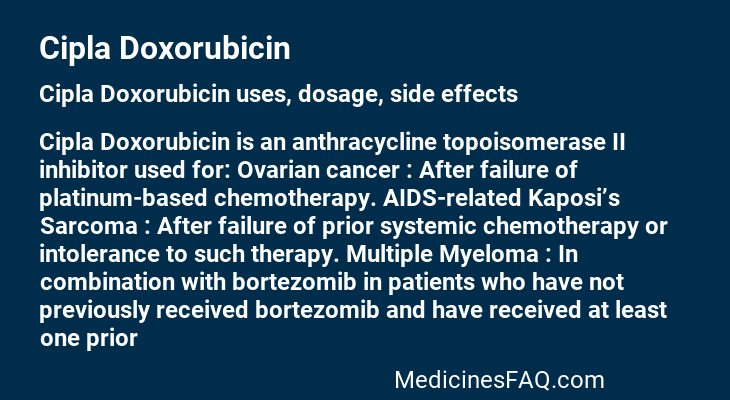 Cipla Doxorubicin