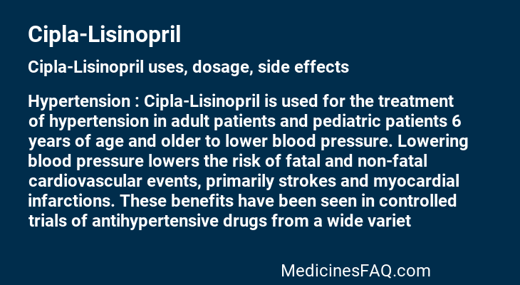 Cipla-Lisinopril