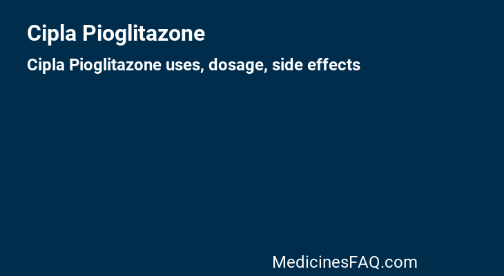 Cipla Pioglitazone