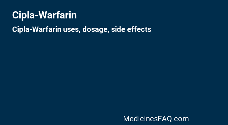 Cipla-Warfarin