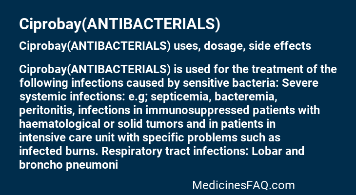 Ciprobay(ANTIBACTERIALS)