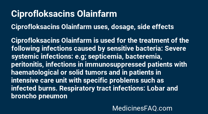 Ciprofloksacins Olainfarm