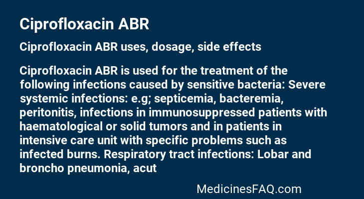 Ciprofloxacin ABR