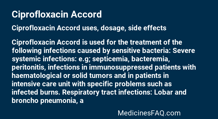 Ciprofloxacin Accord