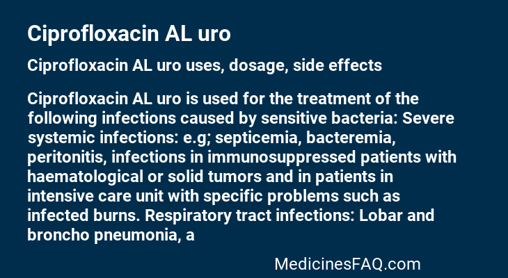 Ciprofloxacin AL uro