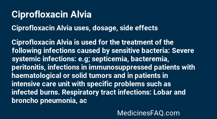 Ciprofloxacin Alvia