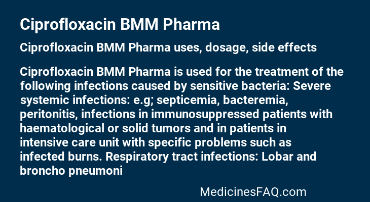 Ciprofloxacin BMM Pharma