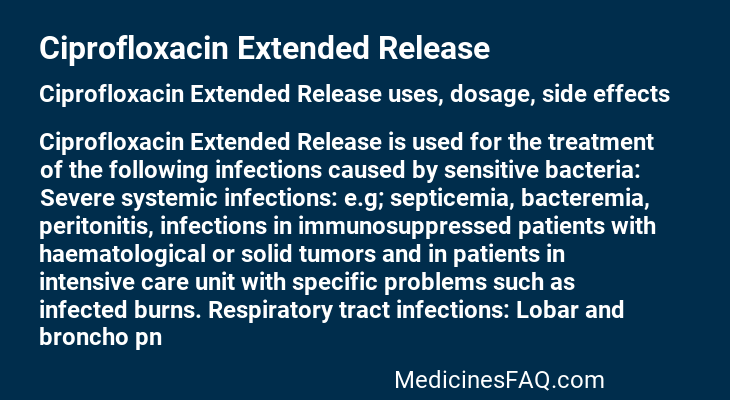 Ciprofloxacin Extended Release