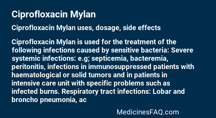 Ciprofloxacin Mylan