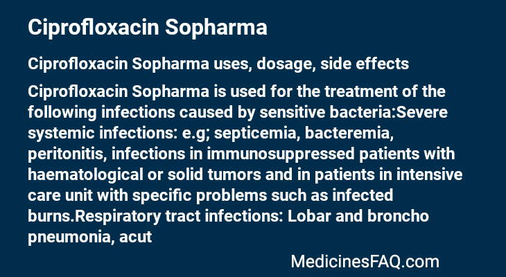 Ciprofloxacin Sopharma