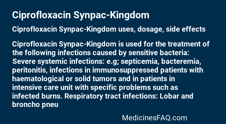 Ciprofloxacin Synpac-Kingdom