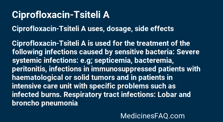 Ciprofloxacin-Tsiteli A