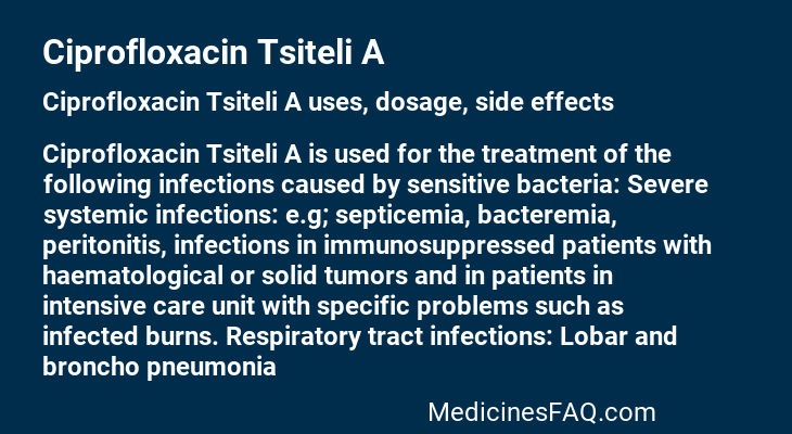 Ciprofloxacin Tsiteli A