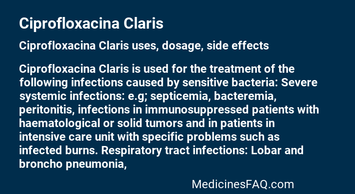 Ciprofloxacina Claris