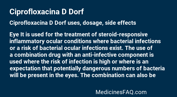 Ciprofloxacina D Dorf