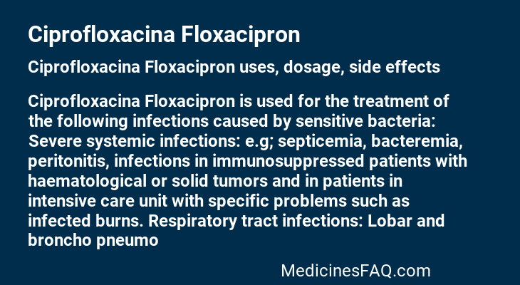 Ciprofloxacina Floxacipron