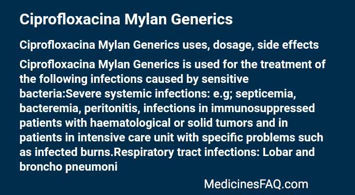 Ciprofloxacina Mylan Generics