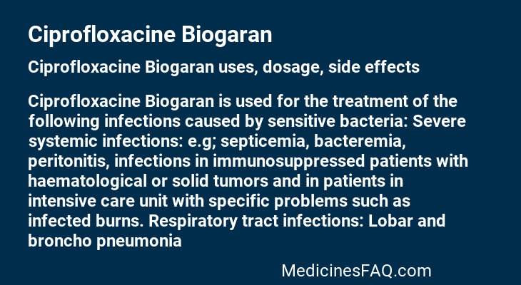 Ciprofloxacine Biogaran