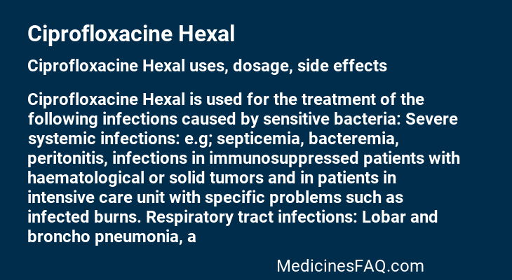 Ciprofloxacine Hexal