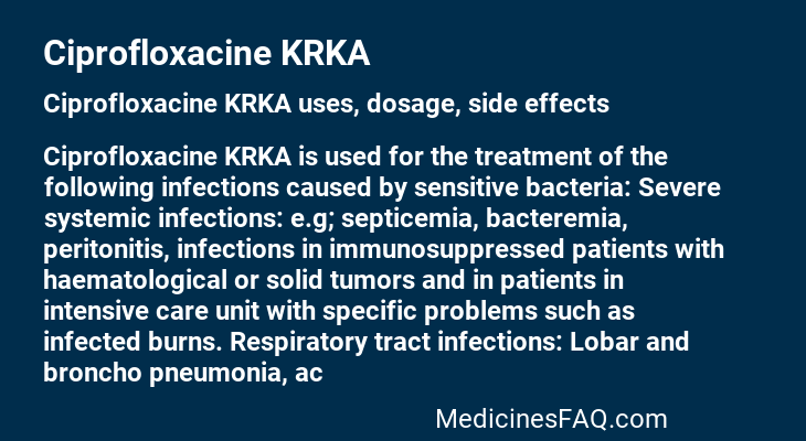 Ciprofloxacine KRKA