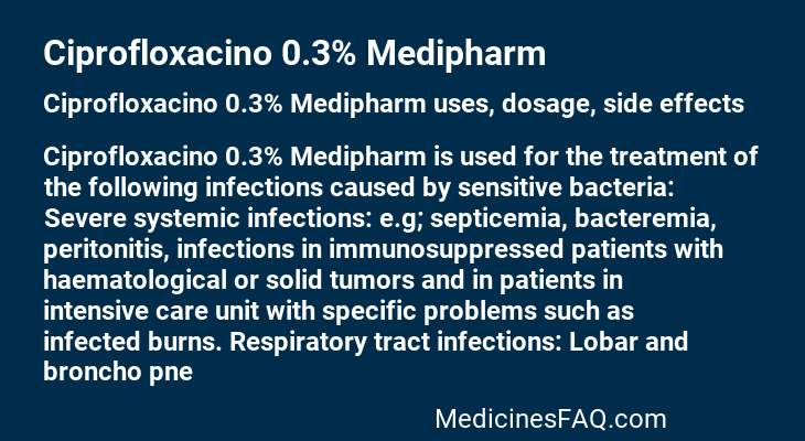 Ciprofloxacino 0.3% Medipharm