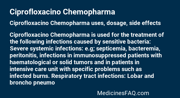 Ciprofloxacino Chemopharma