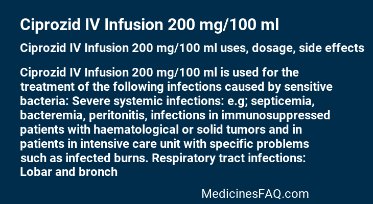 Ciprozid IV Infusion 200 mg/100 ml