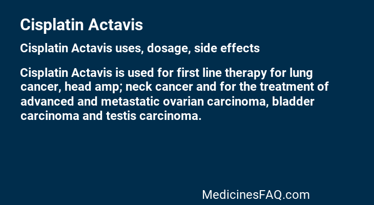 Cisplatin Actavis