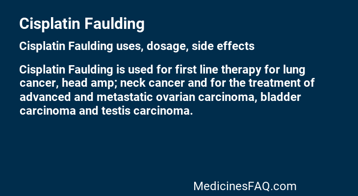 Cisplatin Faulding