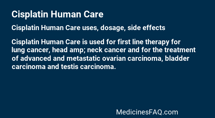 Cisplatin Human Care