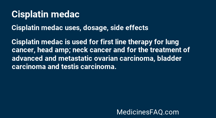 Cisplatin medac