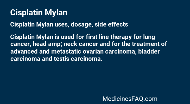 Cisplatin Mylan