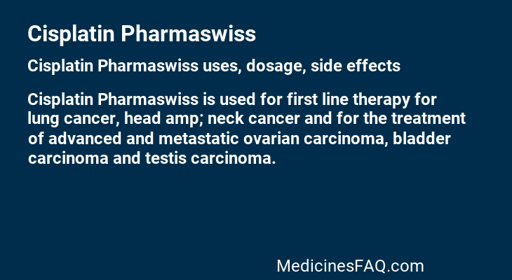 Cisplatin Pharmaswiss