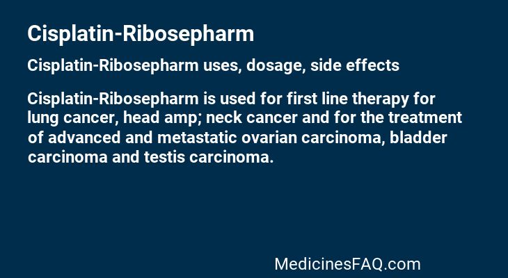 Cisplatin-Ribosepharm