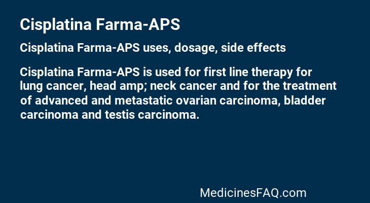 Cisplatina Farma-APS