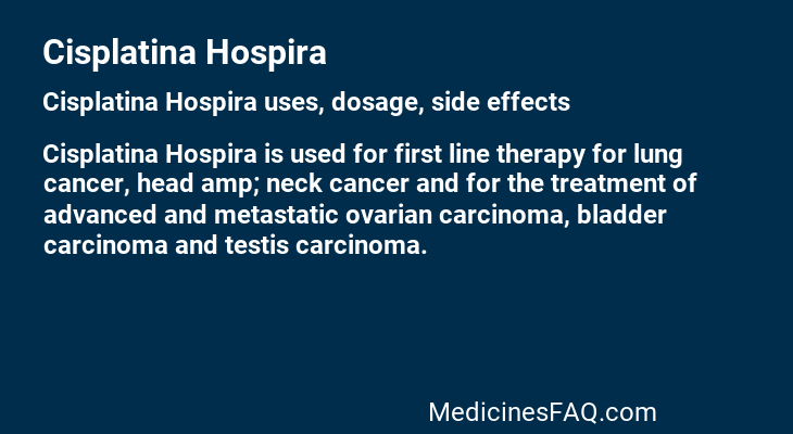 Cisplatina Hospira