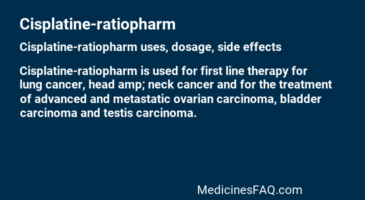 Cisplatine-ratiopharm