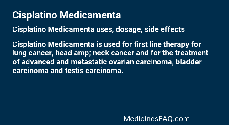 Cisplatino Medicamenta