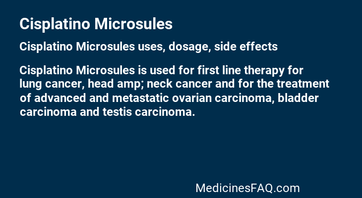 Cisplatino Microsules