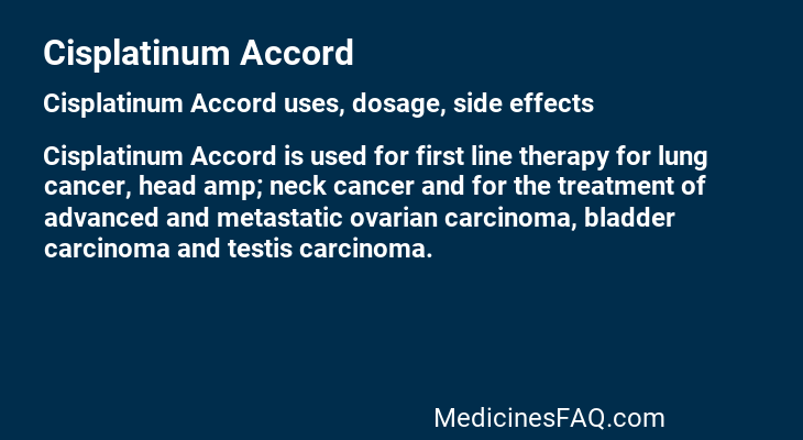 Cisplatinum Accord